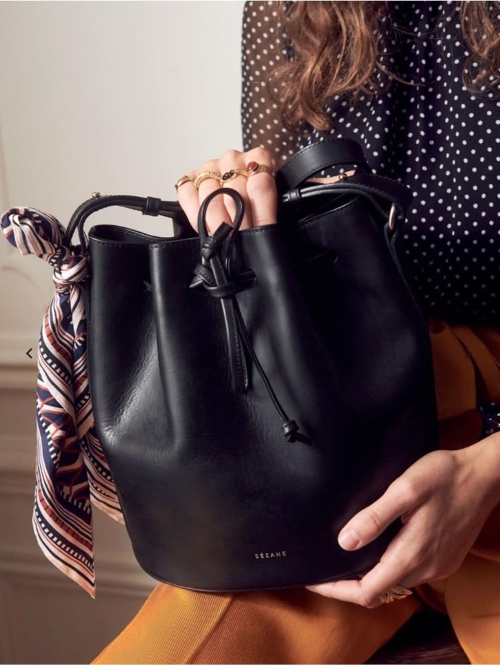 Sezane Farrow Bag Black NWT